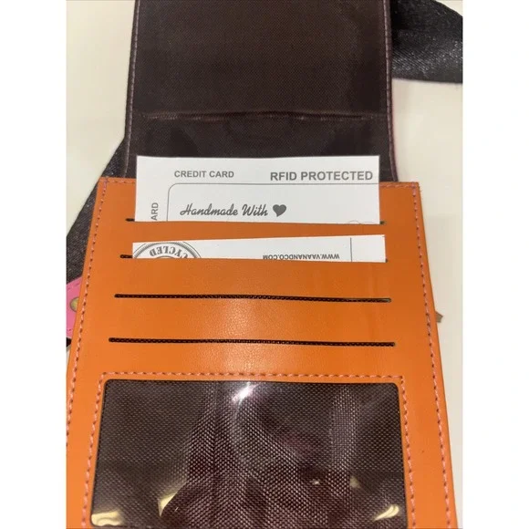 Foxie Vegan Leather Crossbody Purse Pink‎ Orange Purple Yellow Ethical NWT - Picture 5 of 7